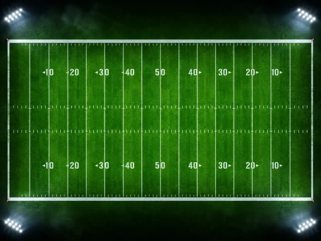 Campo de futebol americano - desafio 20-0 NFL